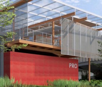 Arquitetura sustentável do Edifício Integrador da Poli-USP com estruturas de madeira engenheirada, exemplificando os critérios da certificação AQUA-HQE.