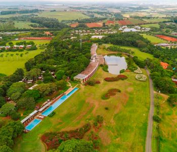 Vista da Fazenda Boa Vista, condomínio de luxo em Porto Feliz com natureza, arquitetura e estrutura exclusiva.