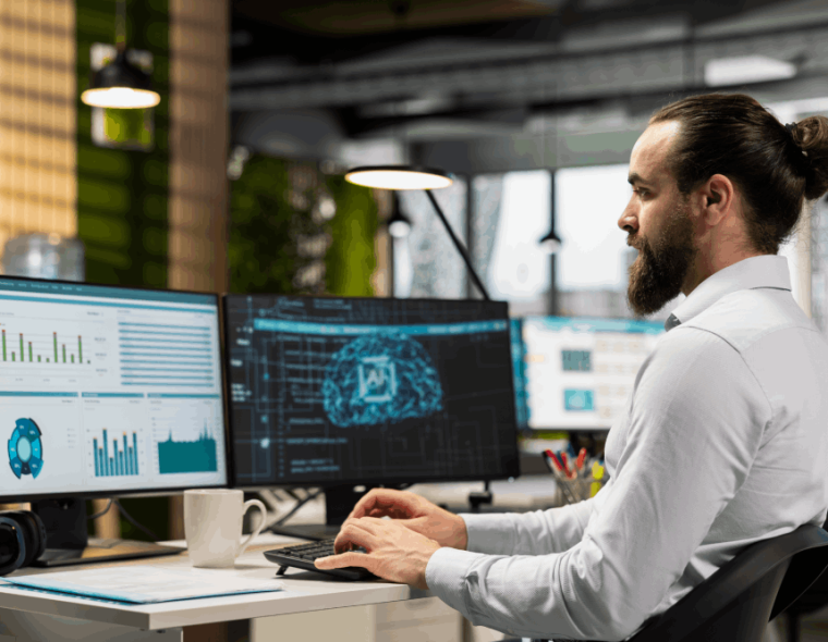 Gestão corporativa com inteligência artificial e dados