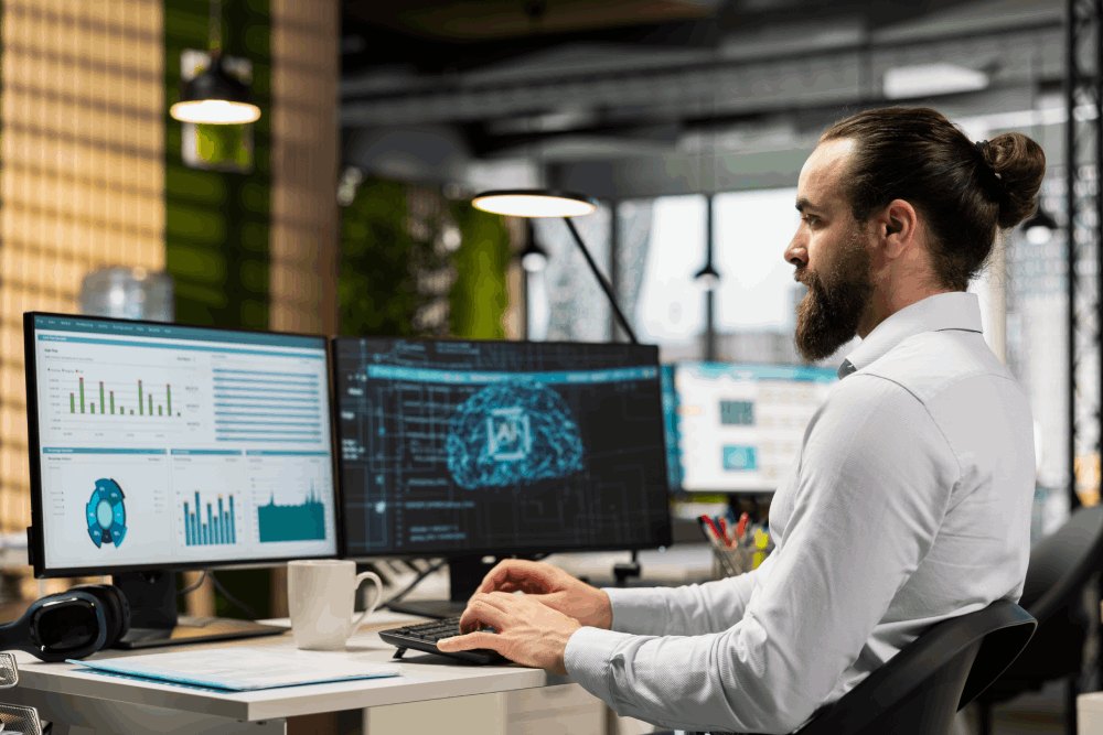 Gestão corporativa com inteligência artificial e dados