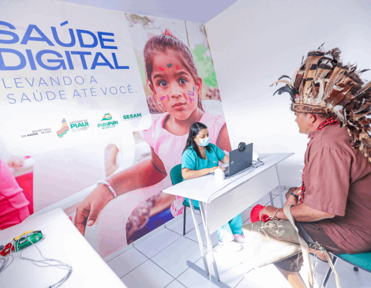 Atendimento na cidade de Piripiri no Piauí, em ponto atendimento dedicado ao atendimento das comunidades indígenas locais.